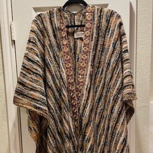EUC Soft Surroundings Sweater Poncho Sz OS